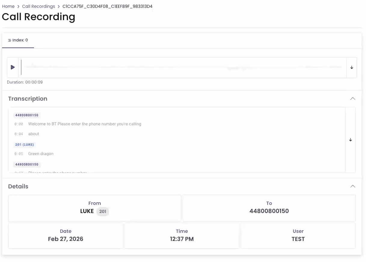 AI mobile network transcribe